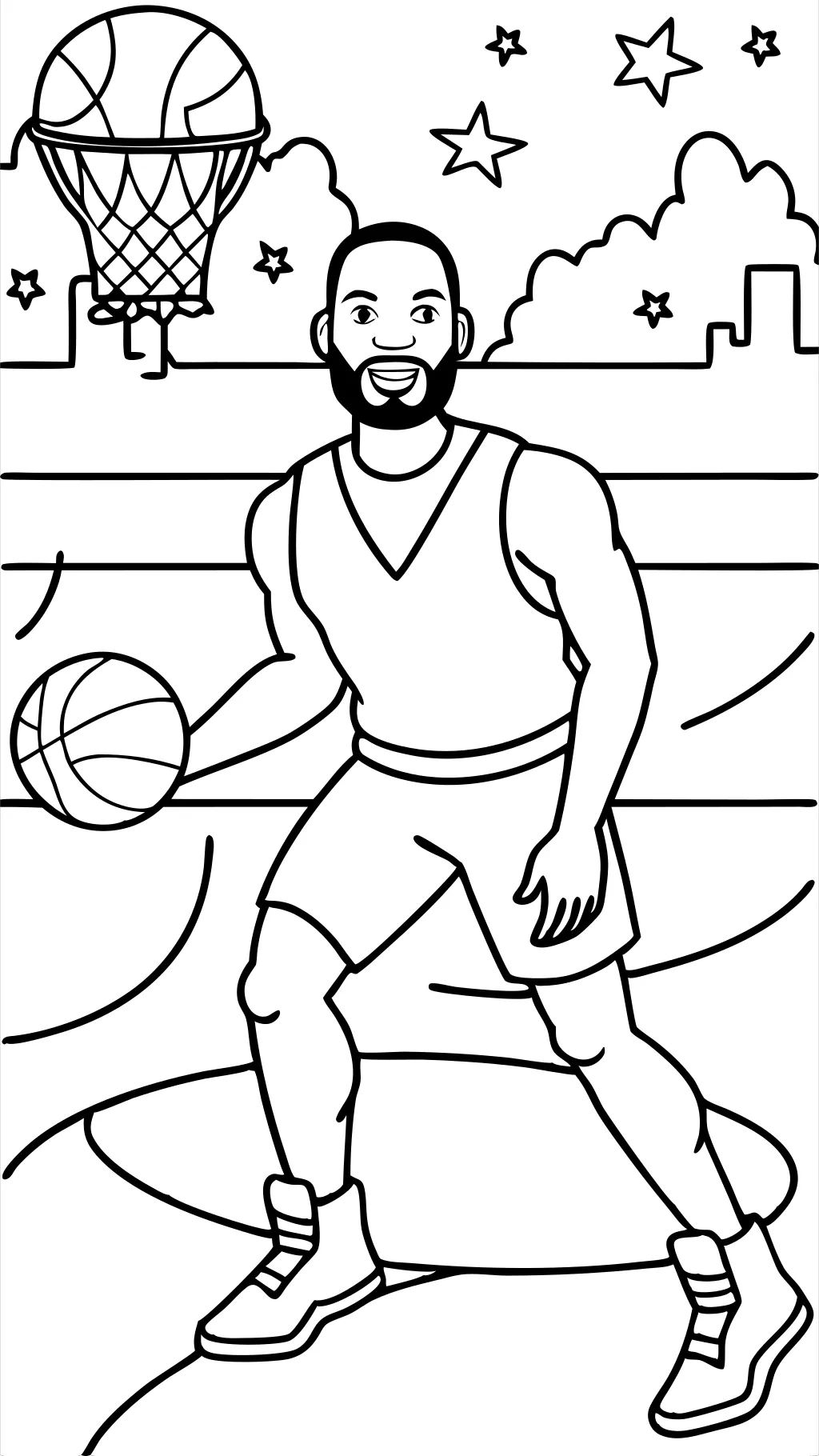 Página para colorear de LeBron James